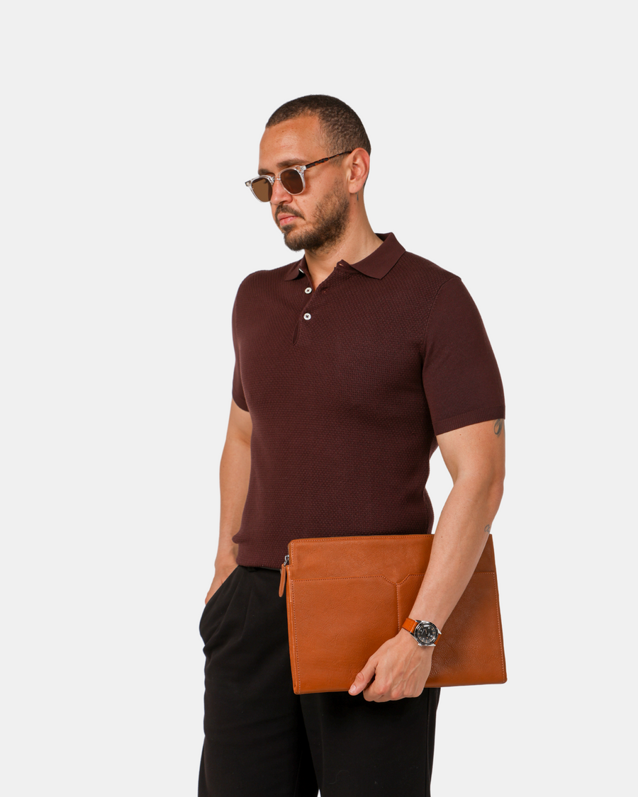 Burgundy Luxe Polo