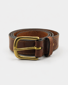 Como Italian Leather Belt | Tan | Wide | Gold