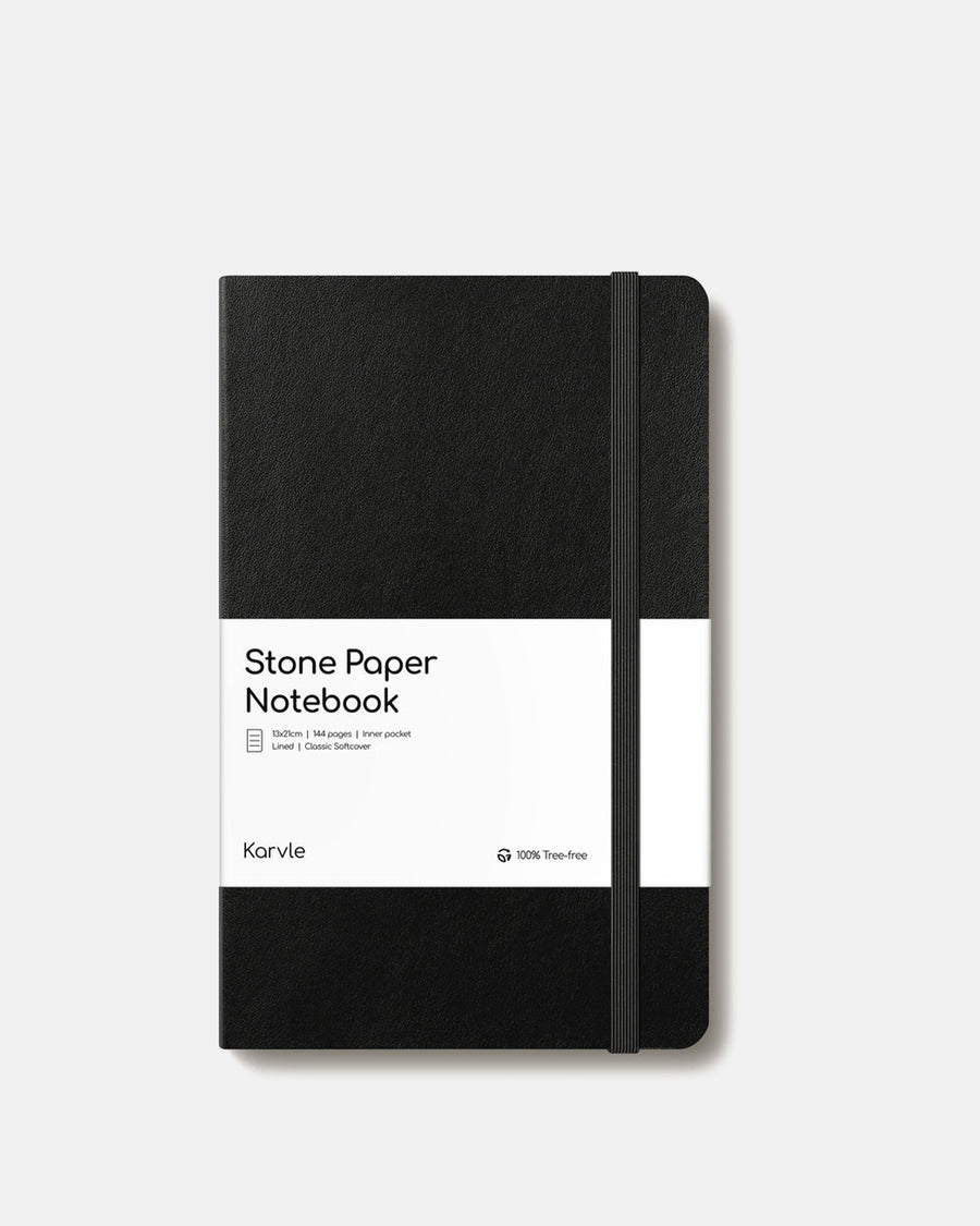 Plain Black Softcover Classic Notebook
