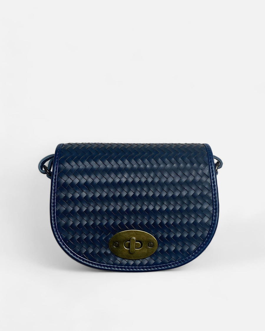 Milan Halfmoon Woven Bag | Blue - Ryokō