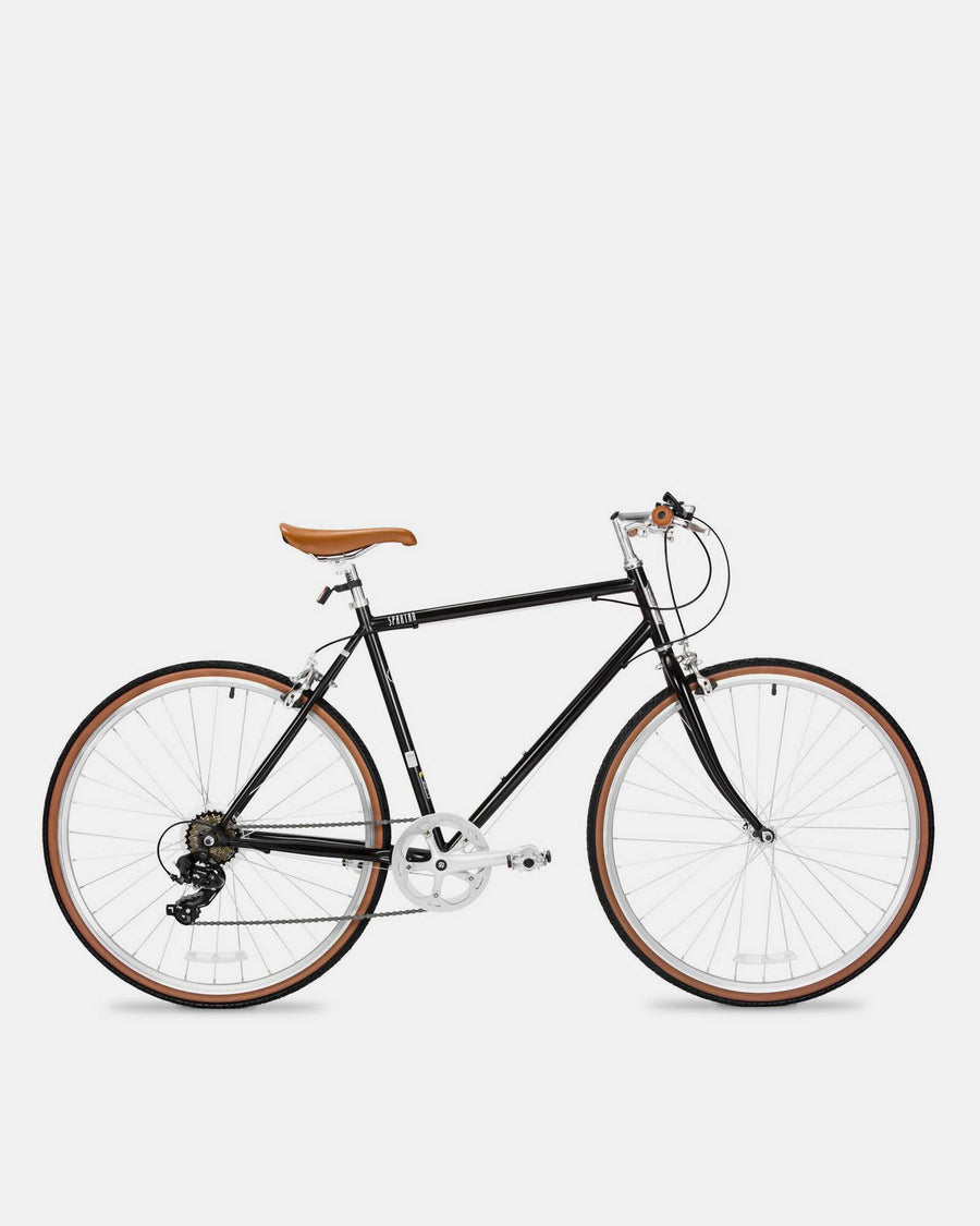 Spartan 700c Platinum City Bicycle Matte Black                  ( 7 Speed ) - Ryokō